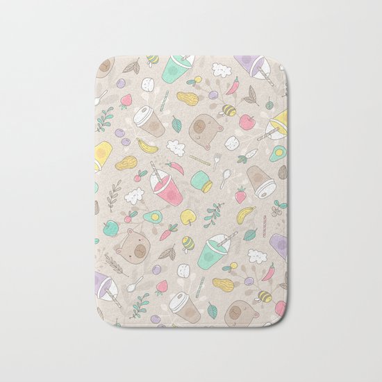 Bears and smoothie Bath Mat