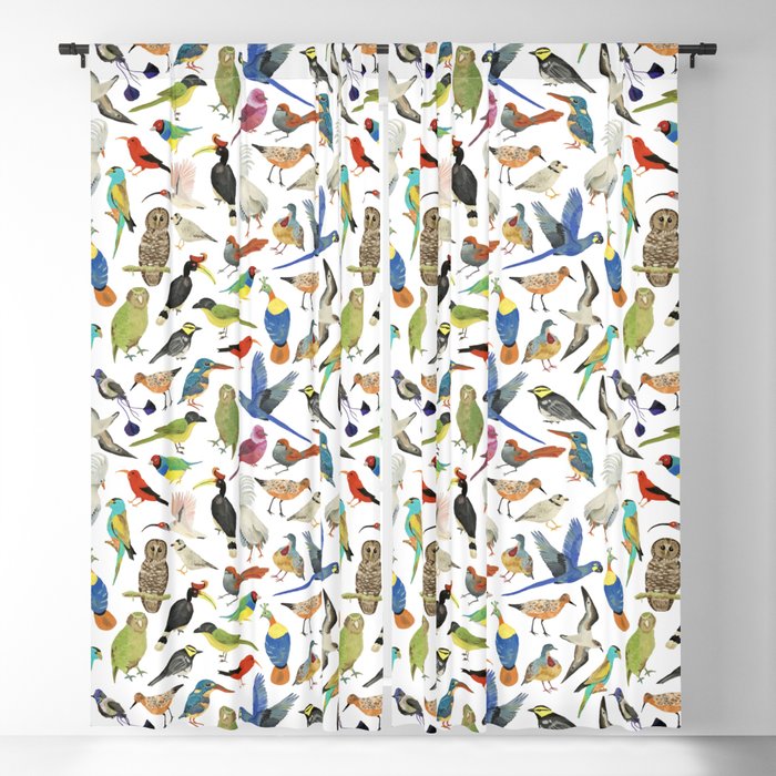 Endangered Birds Around the World Blackout Curtain