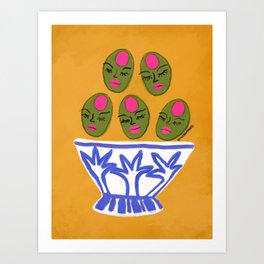 Sassy Olives In A Bowl Art Print