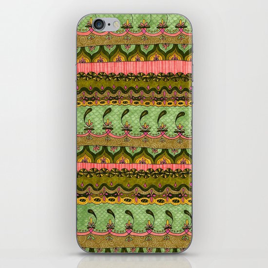 Pink and Green Pattern iPhone & iPod Skin