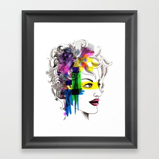 splatter in my face Framed Art Print