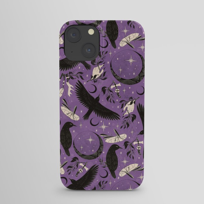 Raven Tarot Purple  iPhone Case