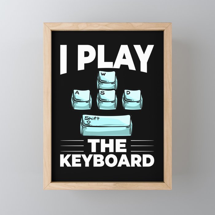 WASD Gaming Keyboard Keycap Player Framed Mini Art Print
