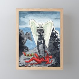 Archangel Michael - And no message could have been any clearer - David Lachapelle - Skeleton remake Framed Mini Art Print