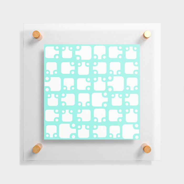 Mid Century Modern Abstract Pattern Mint Green 2 Floating Acrylic Print