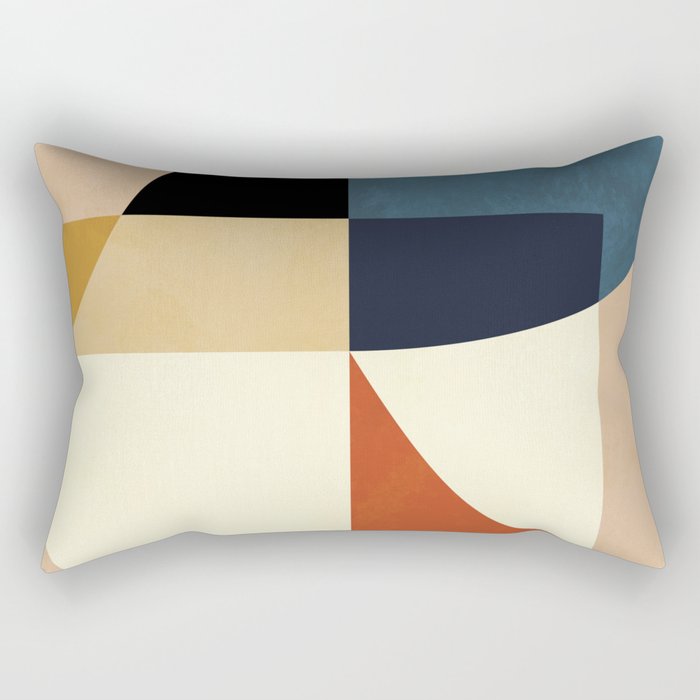 mid century abstract shapes fall winter 14 Rectangular Pillow