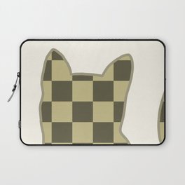 Checked cat meow 2 Laptop Sleeve