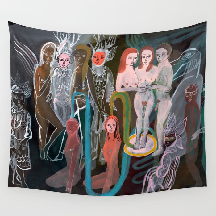 Swimming in the Spirit World Wall Tapestry