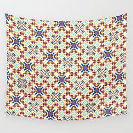 Kaleidoscope Mandala, Tribal Ethnic Retro Pattern, Bohemian Eclectic Colorful Graphic Wall Tapestry