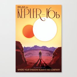 Relax on Kepler 16b vacation advert Canvas Print
