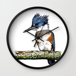 BELTED KINGFISHER Wall Clock