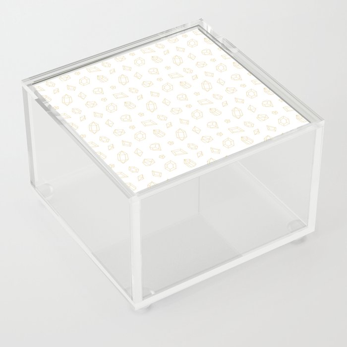 Tan Gems Pattern Acrylic Box