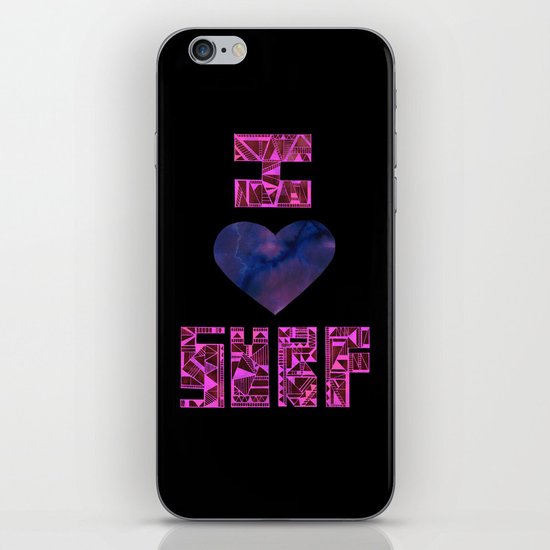 I HEART SURF iPhone & iPod Skin