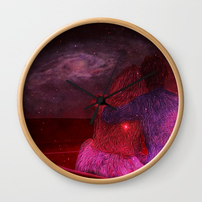 Galactic Honeymoon Wall Clock