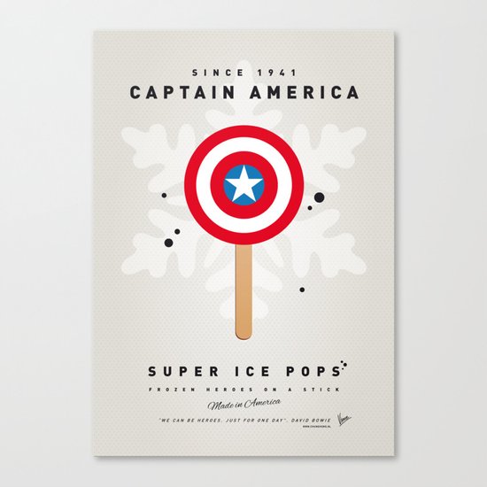 My SUPER ICE POP- No08 - America Captain Canvas Print