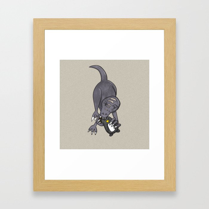 Doggo Dinosaur Framed Art Print