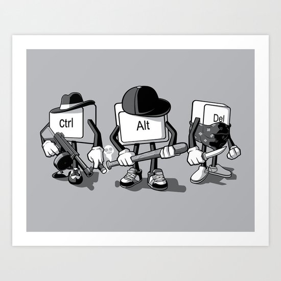 Computer Mafia Art Print