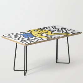 Hand Drawn Graffiti Art With Monsters in Black and White and Color Coffee Table