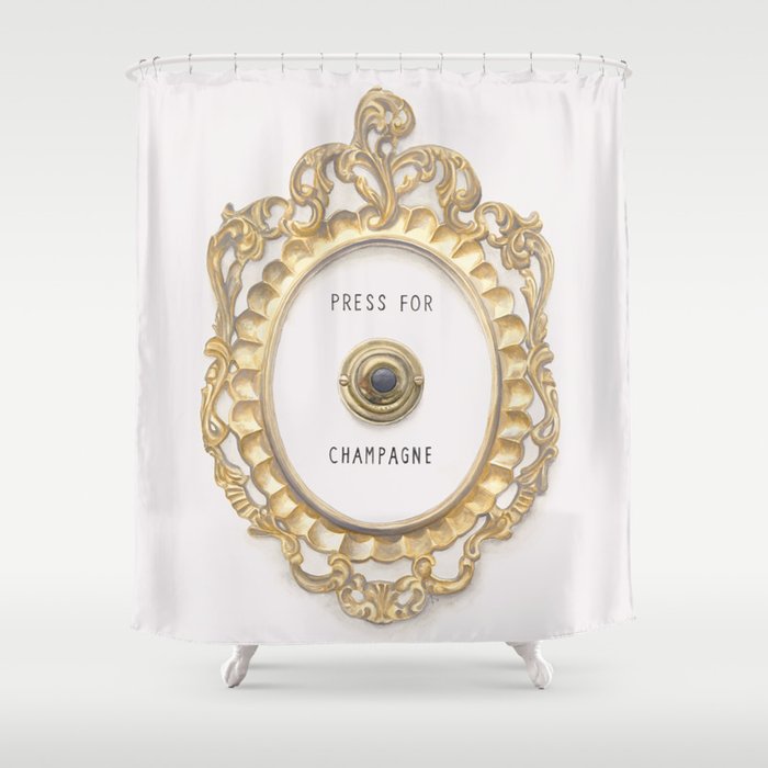 Press For Champagne Shower Curtain
