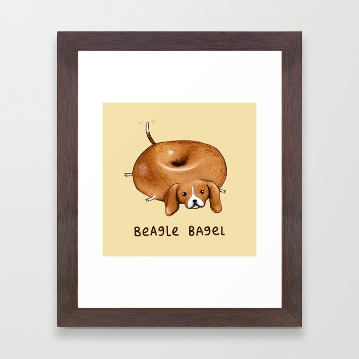 Beagle Bagel Framed Art Print