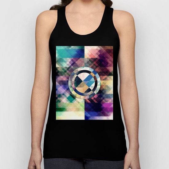 Textured Geometric Shapes Unisex Tank Top