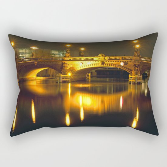 Moltke-Bridge at the river Spree in Berlin Rectangular Pillow