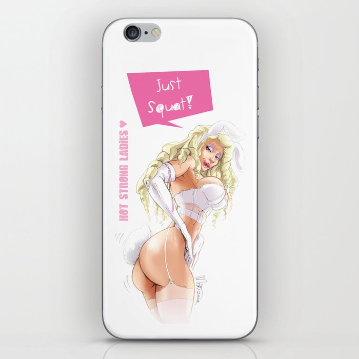 Fit Bunny (Just Squat!) iPhone Skin