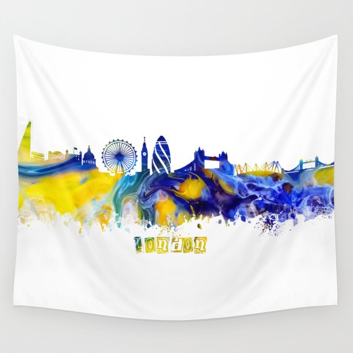 London Skyline Wall Tapestry By Jbjart Society6