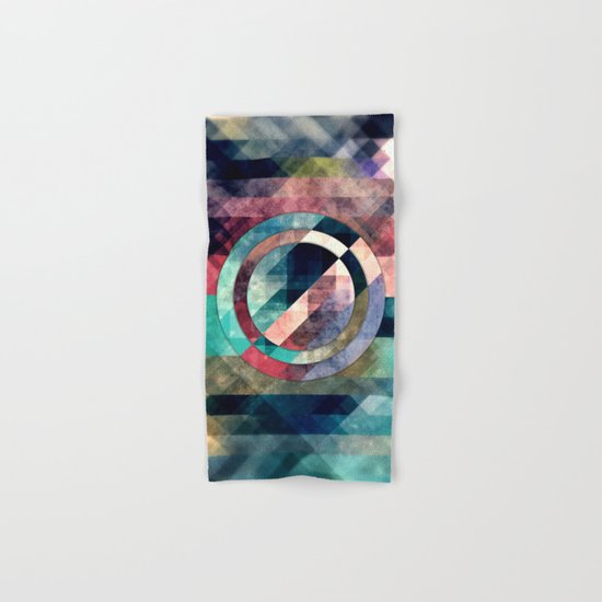 Colorful Grunge Geometric Abstract Hand & Bath Towel