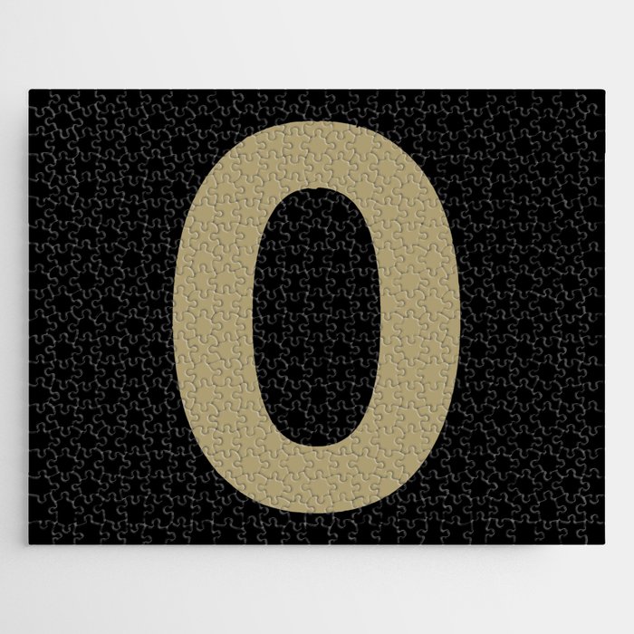 Number 0 (Sand & Black) Jigsaw Puzzle