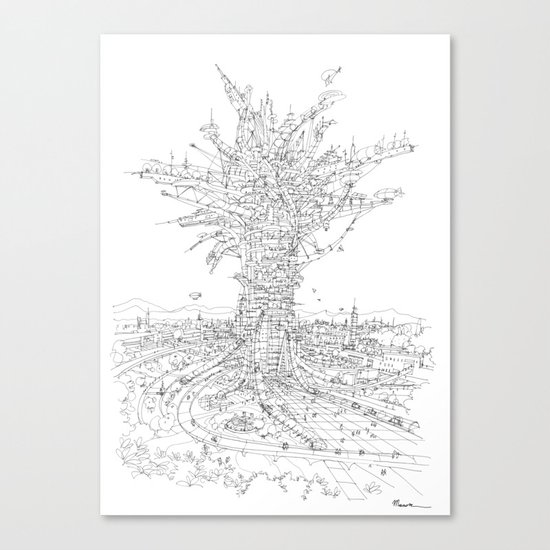 L' Albero Antropizzato Canvas Print