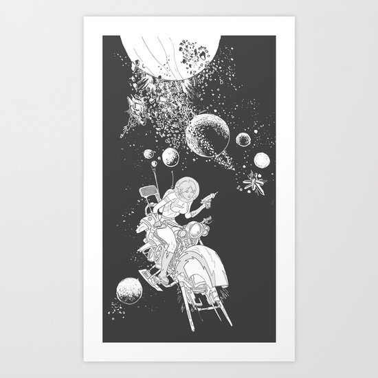 rocket lass Art Print