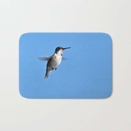 Juvenile Ruby-Throated Hummingbird Bath Mat