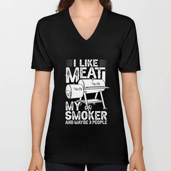 BBQ Smoker Grill Electric Grilling Pellet Recipes V Neck T Shirt