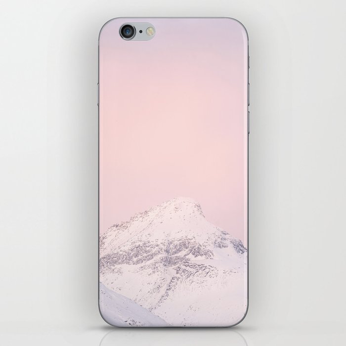 Mountain Top in Norway Photo | Pastel Color Sky in the Kaldfjord Art Print | Winter Travel Photography iPhone Skin