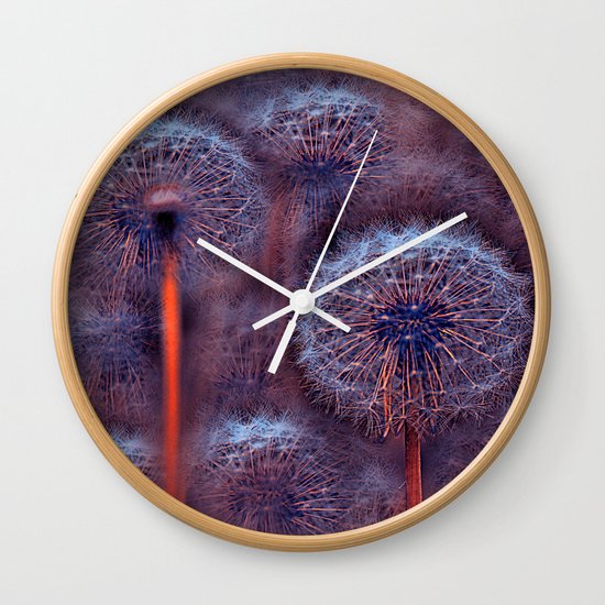 Floral abstract(5). Wall Clock