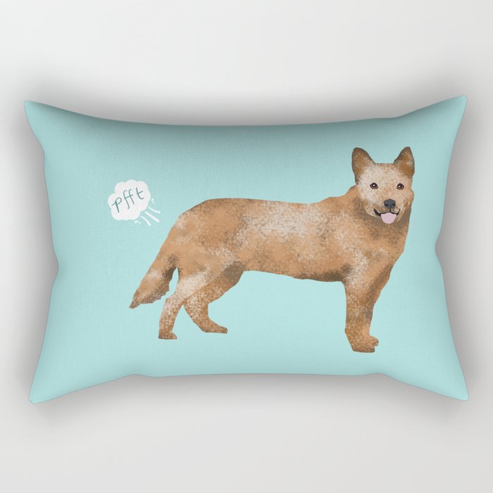 Australian Cattle Dog red heeler funny fart dog breed gifts Rectangular Pillow