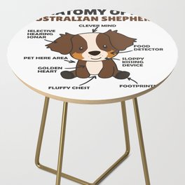 Anatomy Of An Australian Shepherd Sweet Dogs Side Table