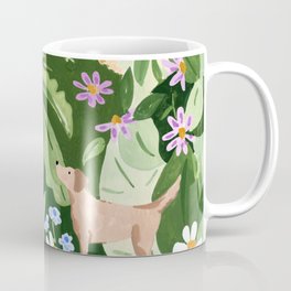 Dog and Wildflowers Mug