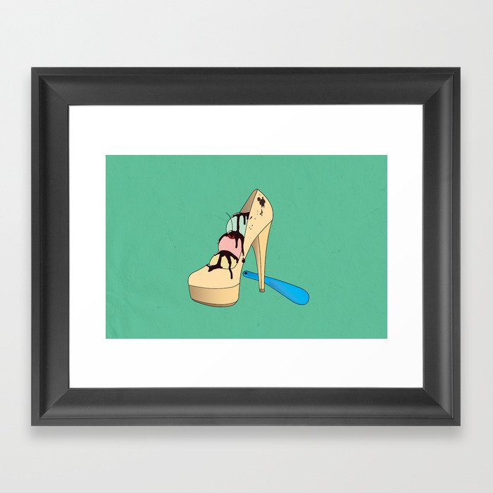 Ice Creamy Shoes Framed Art Print