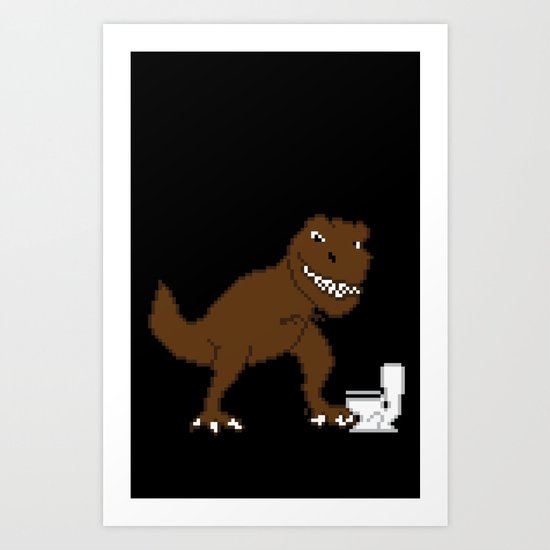Jurassic Pixel Art Print