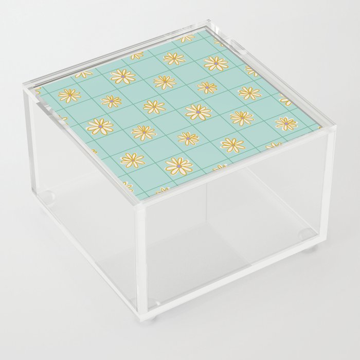 Garden Grid - Mint Acrylic Box