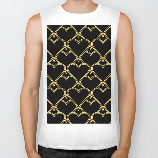 Gold Hearts Biker Tank