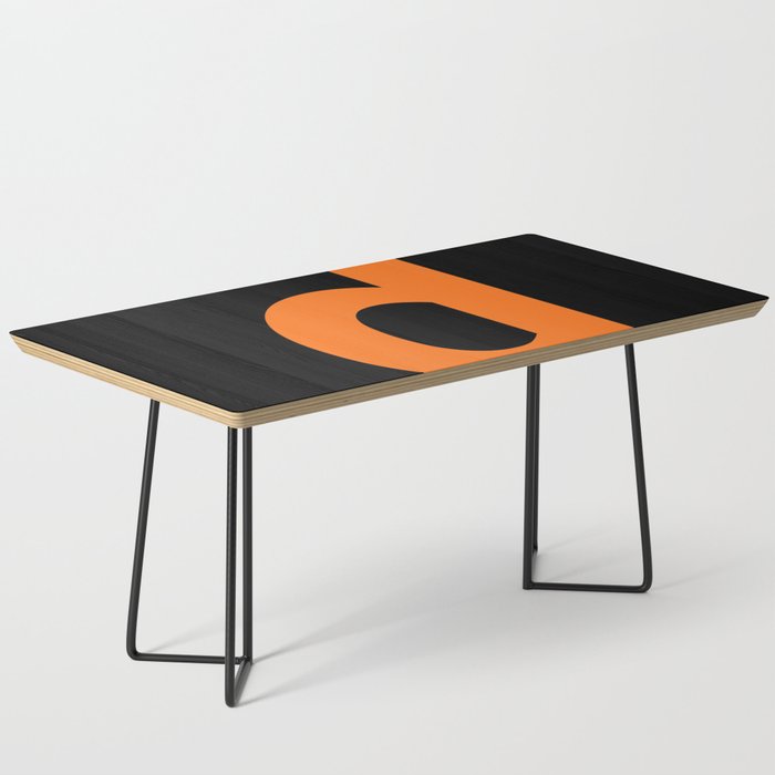 letter D (Orange & Black) Coffee Table