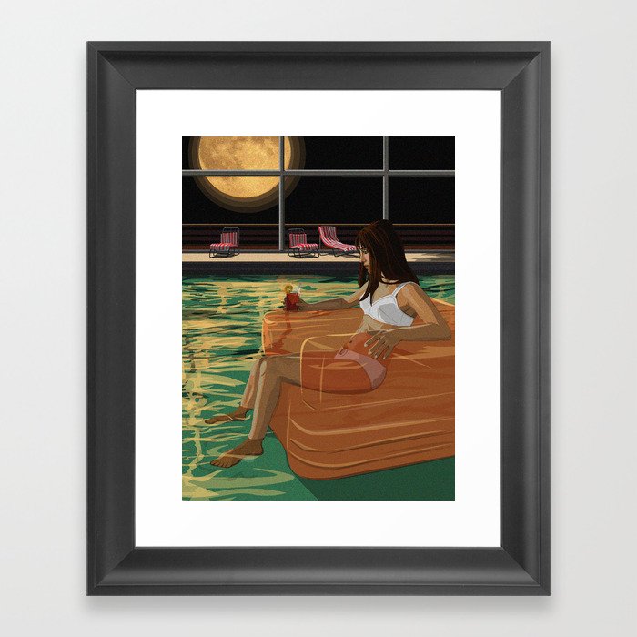 Pool Party For One Framed Art Print