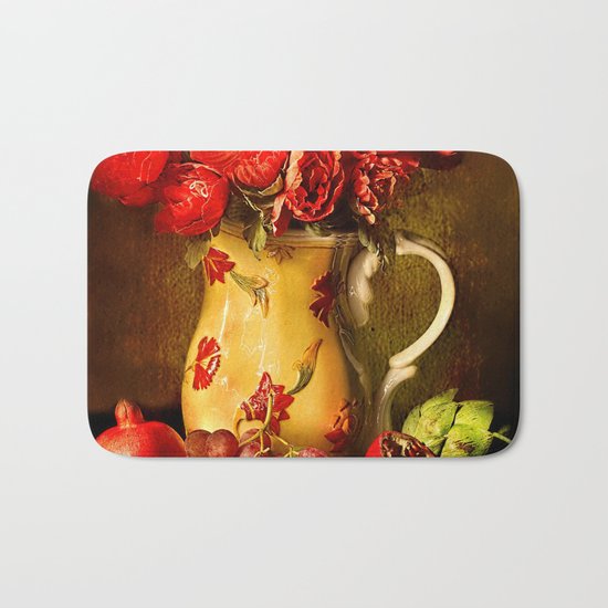 Flower and fruit Bath Mat