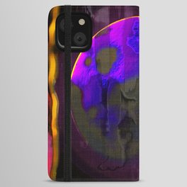 Purple Planet in Frame iPhone Wallet Case
