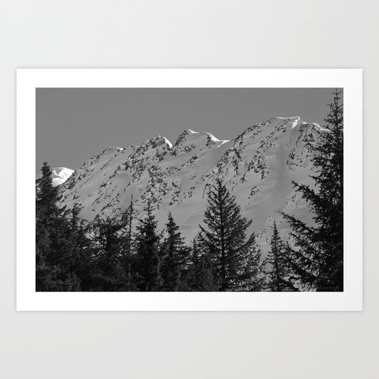 Gwin's Winter Vista - B & W Art Print