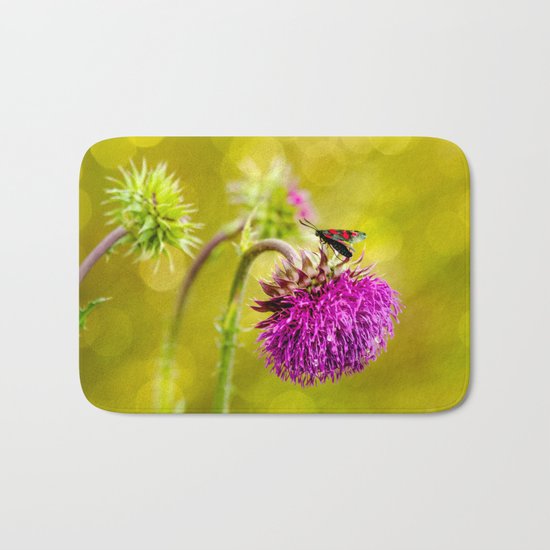 Butterfly and а thistle Bath Mat