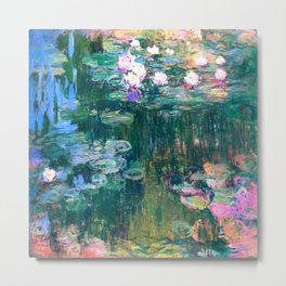 water lilies : Monet Metal Print